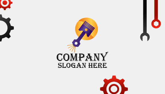 Tarjeta De Presentación Industrial Con Pistón En Funcionamiento