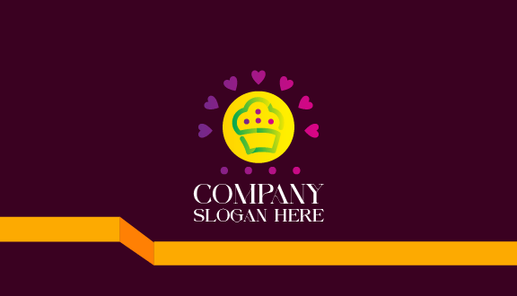 Gelbe Kreiskuchen Visitenkarte