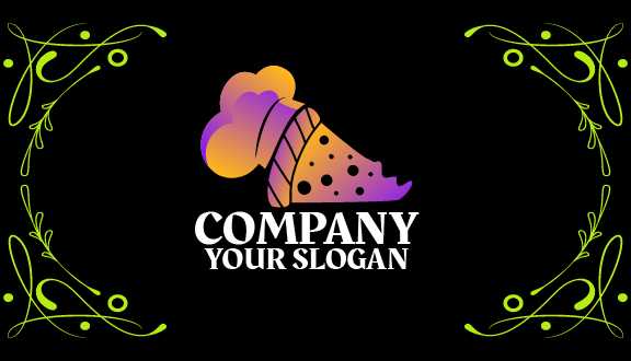 Yellow Pizza Shading Business Card