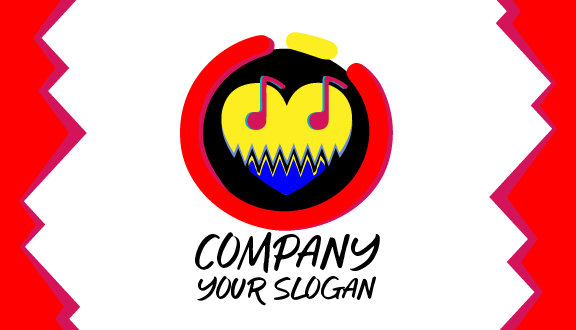 Zigzag Kalp Müzik Kartviziti