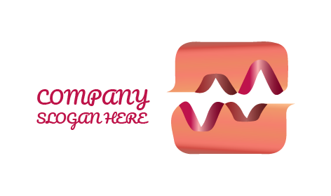 Logotipo Abstrato De Curvas Marrons