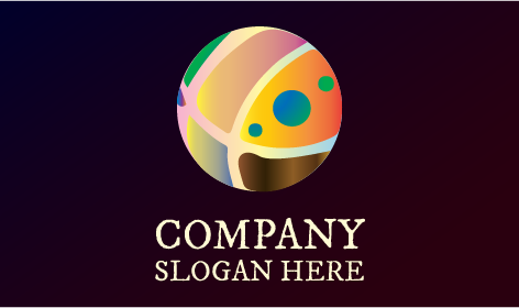 Logo Abstrak Batu Berwarna-Warni