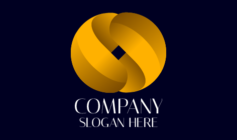 Logotipo Abstracto De Agencia En Color Mostaza