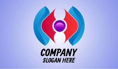 Logotipo Abstrato De Círculo Roxo