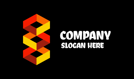 Logo Abstrak Zigzag Belah Ketupat