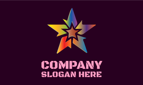 Logotipo Abstrato De Estrela Vívida