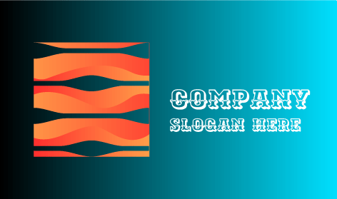 Logotipo Abstrato Com Padrão Ondulado