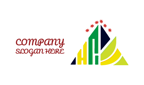 Logo Contabile Triangolo Futuristico