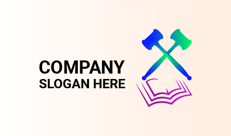 Logótipo Do Advogado Martelo Azul Cobalto