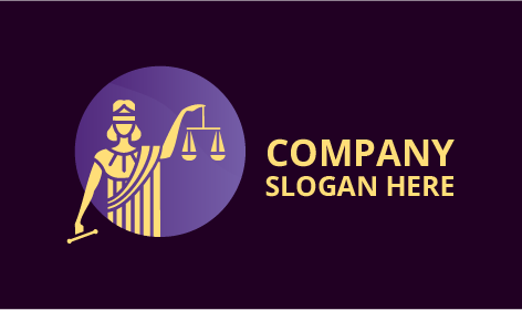 Senhora Estátua Advogada Logotipo