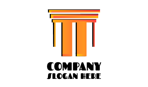 Logótipo Do Advogado Do Tribunal De Laranja