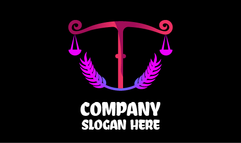 Logótipo Do Advogado De Equilíbrio Roxo