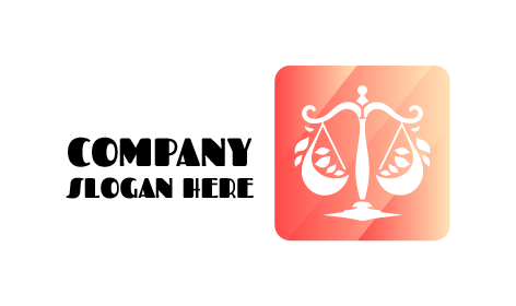 Logótipo Do Advogado Da Escala De Retidão