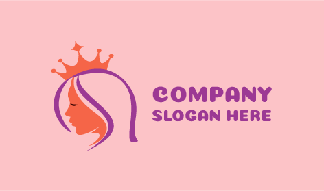 Logotipo estético femenino con corona