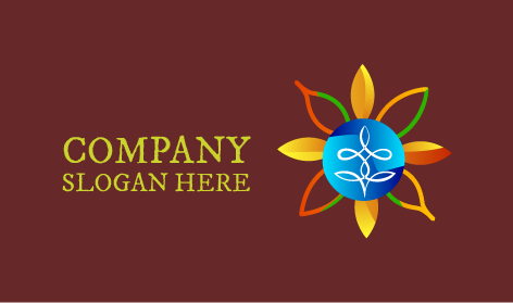 Logo à motif floral esthétique