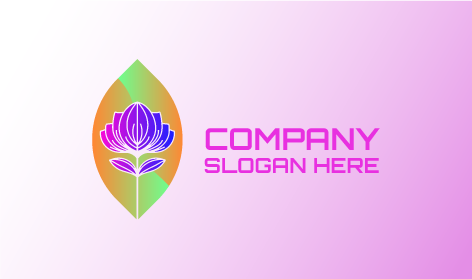 Logo estetico con fiore in fiore sfumato