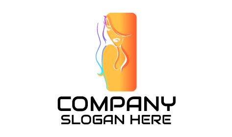 Logo De Cheveux Dégradés Esthétiques