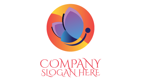 Logo de bourgeons violets esthétiques