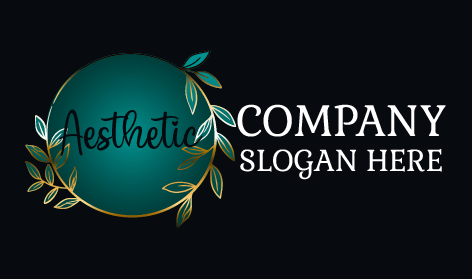 Blue Leaves Aesthetic Logo