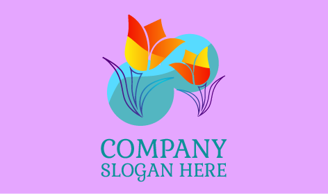 Logo de fleur esthétique coloré