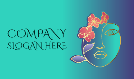 Flower Face Aesthetic Logo