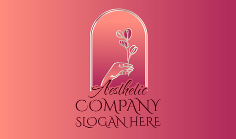 Minimalist Flower Aesthetic Logo