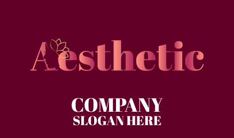 Logo Typographique Rose À L'esthétique Soignée