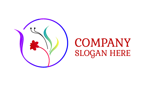 Logo d'art floral esthétique haut de gamme