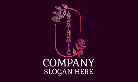 Logo Esthétique De Fleur Violette