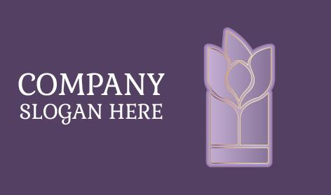 Simple Lavender Flower Aesthetic Logo