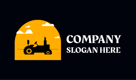 Logotipo De Tractor Agrícola Negro