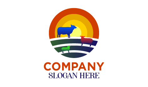 Colorful Animal Agriculture Logo