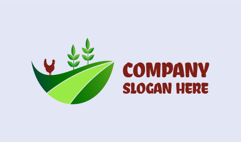 Logo Pertanian Ayam Jago Merah Tua