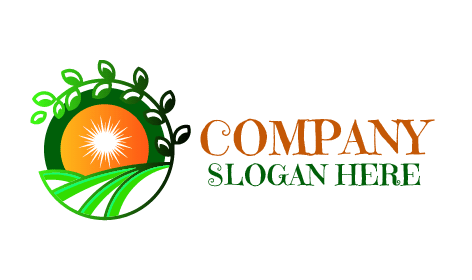 Logo Für Landwirtschaft Mit Energetischem Sonnenlicht