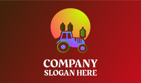Tarla Traktörü Tarım Logosu