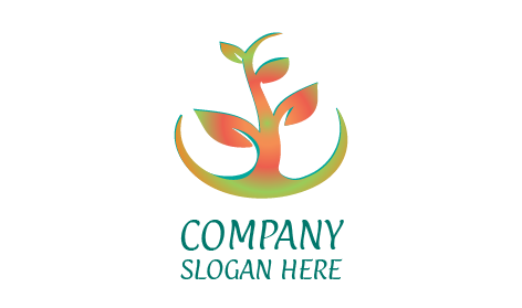 Logotipo De Agricultura Con Brotes En Degradado