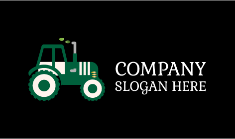 Logotipo De Tractor Agrícola Verde