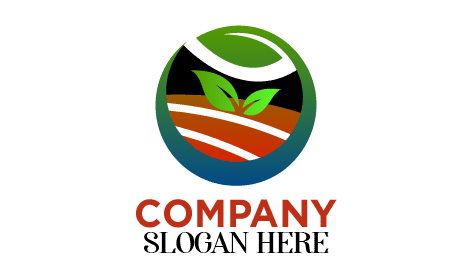 Leaf Germination Agriculture Logo