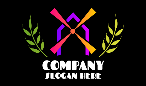 Windmill Farming Agriculture Logo