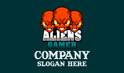 Three Orange Mascots Alienware Logo