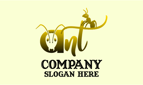 Ant Shaped Wordmark Logo