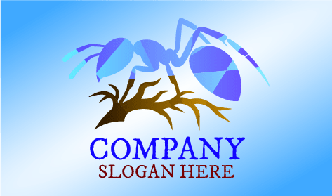 Logo De Fourmi Bleue Qui Marche