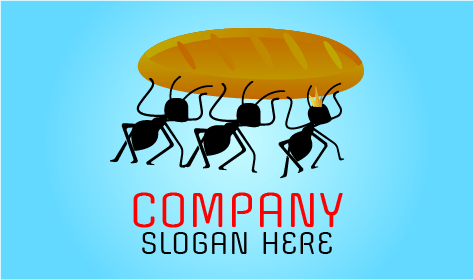 Logo De Fourmis Chargées De Pain