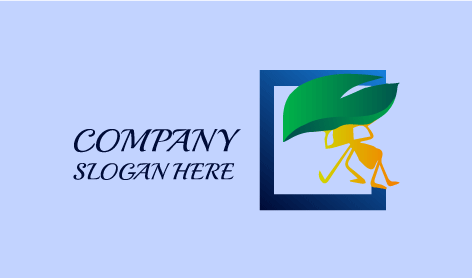 Logo Della Formica Che Solleva Le Foglie