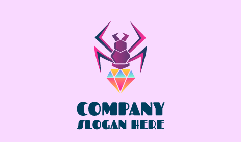 Logo Di Una Formica Scintillante A Forma Di Diamante