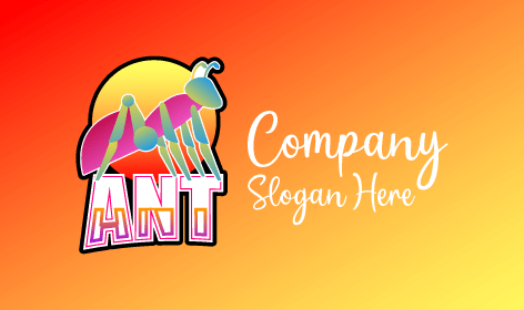 Striking Colorful Ant Logo