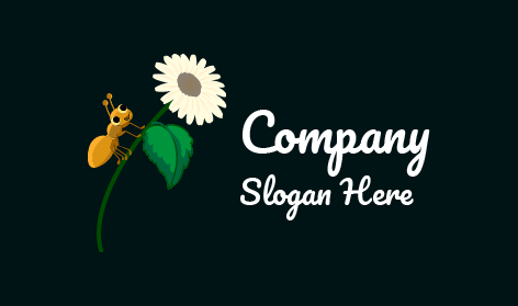 Logo Della Formica Del Fiore Bianco