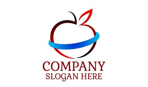 Blue Ribbon Apple Logo
