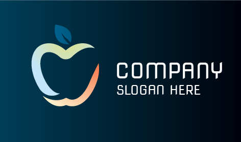 Multicolor Leafy Apple Logo