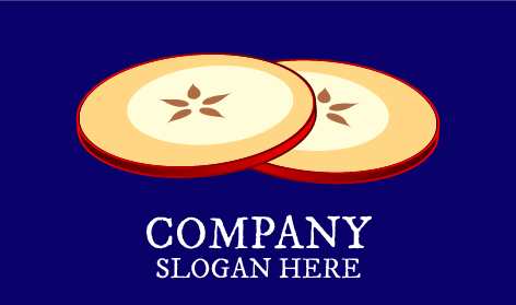 Round Apple Slice Logo